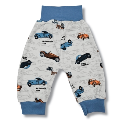 Bezuciskowe spodnie niemowlęce Retro Cars